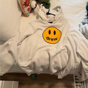 White Hoodie with Yellow Smiley Face